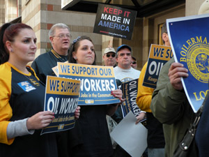 Labor Photo: Oil Workers Rally for Jobs