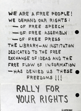 How We Got Our Mailslots: Free Speech and Organizing at the Library of Congress