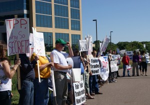 Trans-Pacific Partnership Protest in Leesburg on Sunday