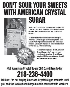 THIS JUST IN: Boycott Against American Crystal Sugar Products