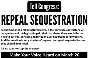 Sequestration Day of Action Set for Wednesday