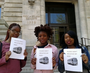 DC Students Join Campaign Against DC Bus Privatization