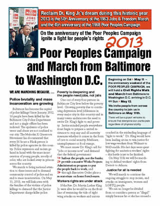 Labor Support Builds for Baltimore-DC Poor Peoples Campaign March