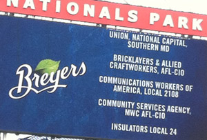 Local Unions Dig Deep for Labor Night at the Nats