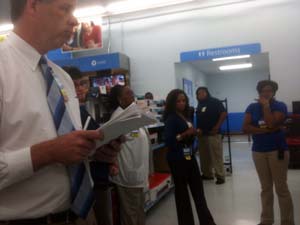 Laurel Walmart Workers -- and Friends -- Confront Manager